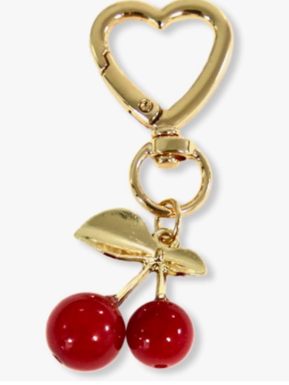 🍒✨ Cute Cherry Keychain – Red Bag Charm | Heart Y2K Aesthetic Keyring ✨🍒